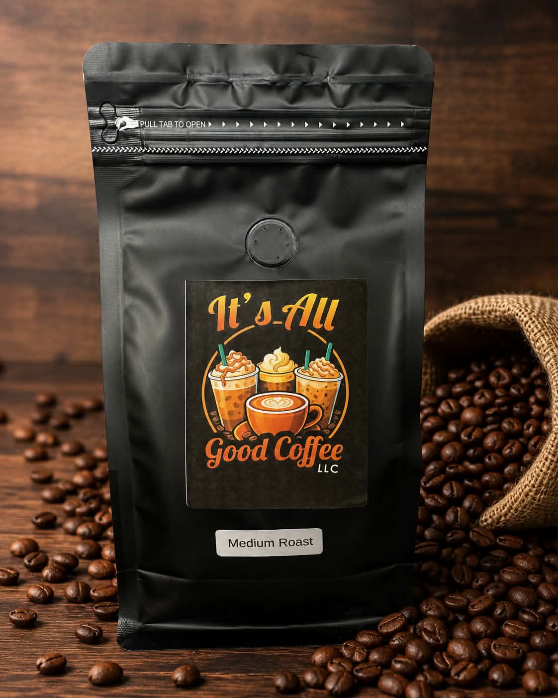 It's All Good Coffee LLC Medium Roast Brazilian Coffee 13oz bag